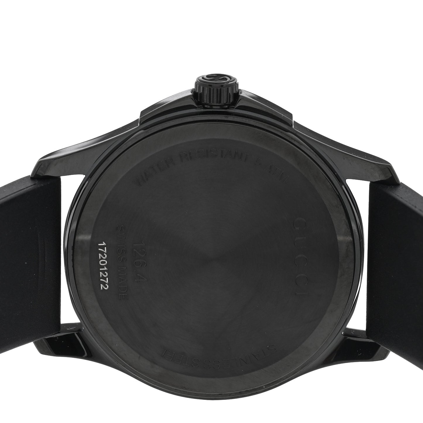 PVD Stainless Steel Rubber 38mm G-Timeless REAL Quartz Watch Black