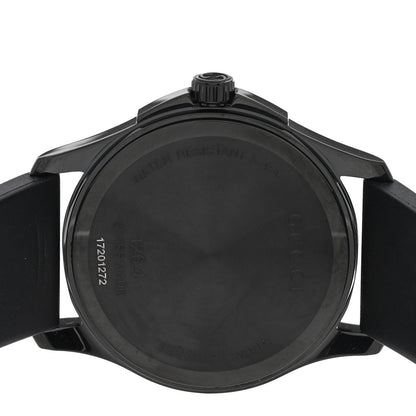 Gucci PVD Stainless Steel Rubber 38mm G-Timeless REAL Quartz Watch Black 4 of 4