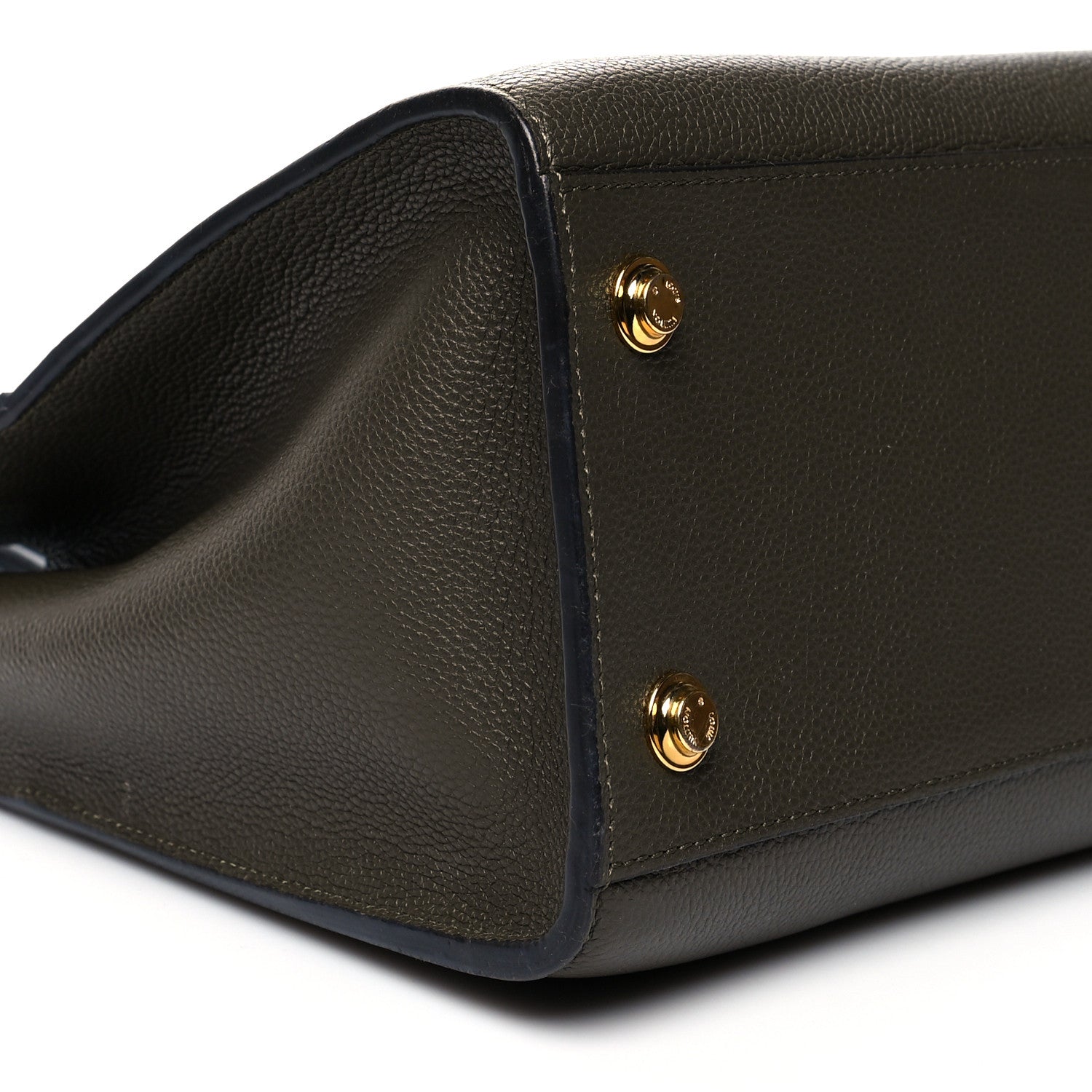 Louis Vuitton Calfskin City Steamer MM Kaki Black 9 of 12