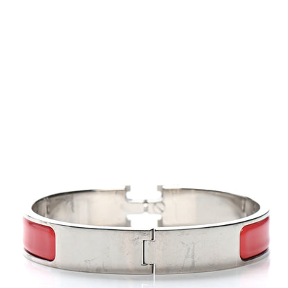 Hermes Enamel Narrow Clic Clac H Bracelet GM Rouge Vif 3 of 4