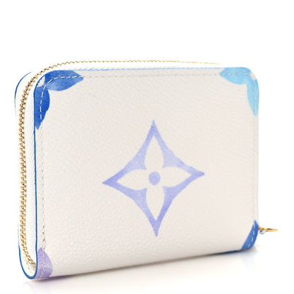 Louis Vuitton Monogram Giant By The Pool Zippy Coin Purse Blue 3 of 7
