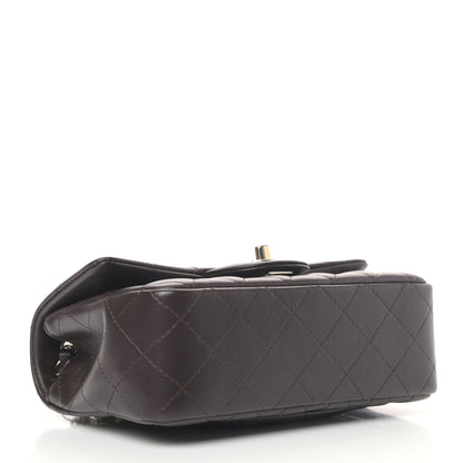 Chanel Lambskin Quilted Mini Rectangular Flap Dark Brown 3 of 5