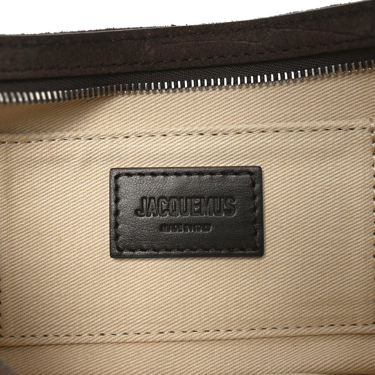 Suede Crocodile Embossed Le Bisou Dark Brown