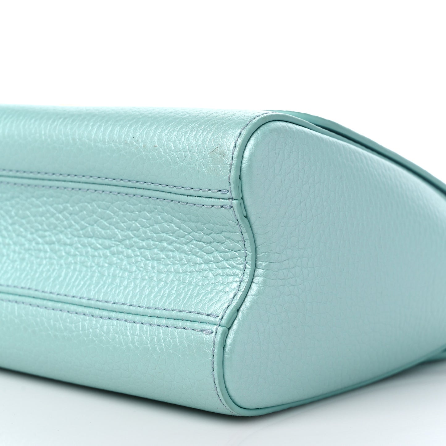 Iridescent Grained Calfskin Summer Splash Twist MM Blue