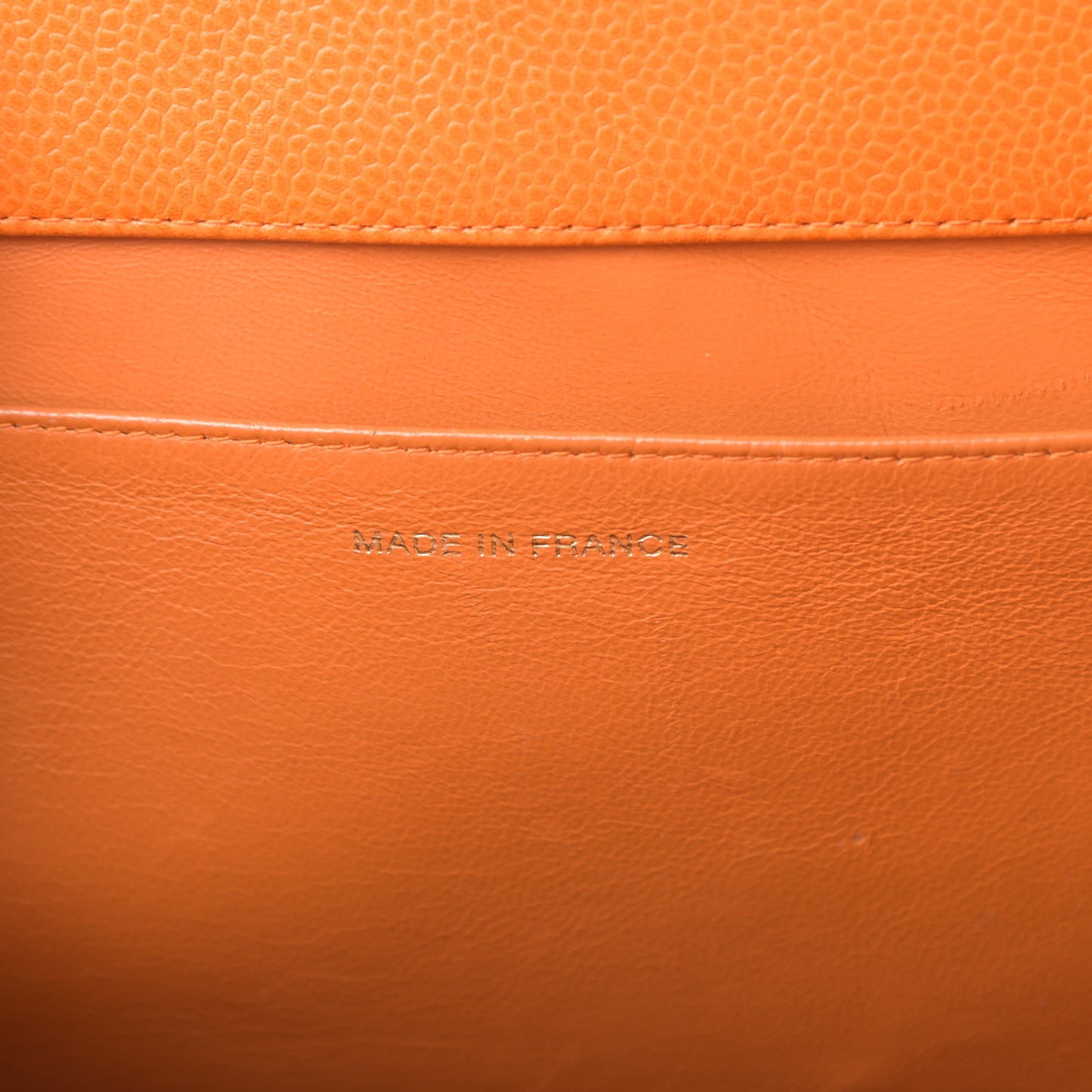 Caviar Quilted Grand Shopping Tote GST Orange