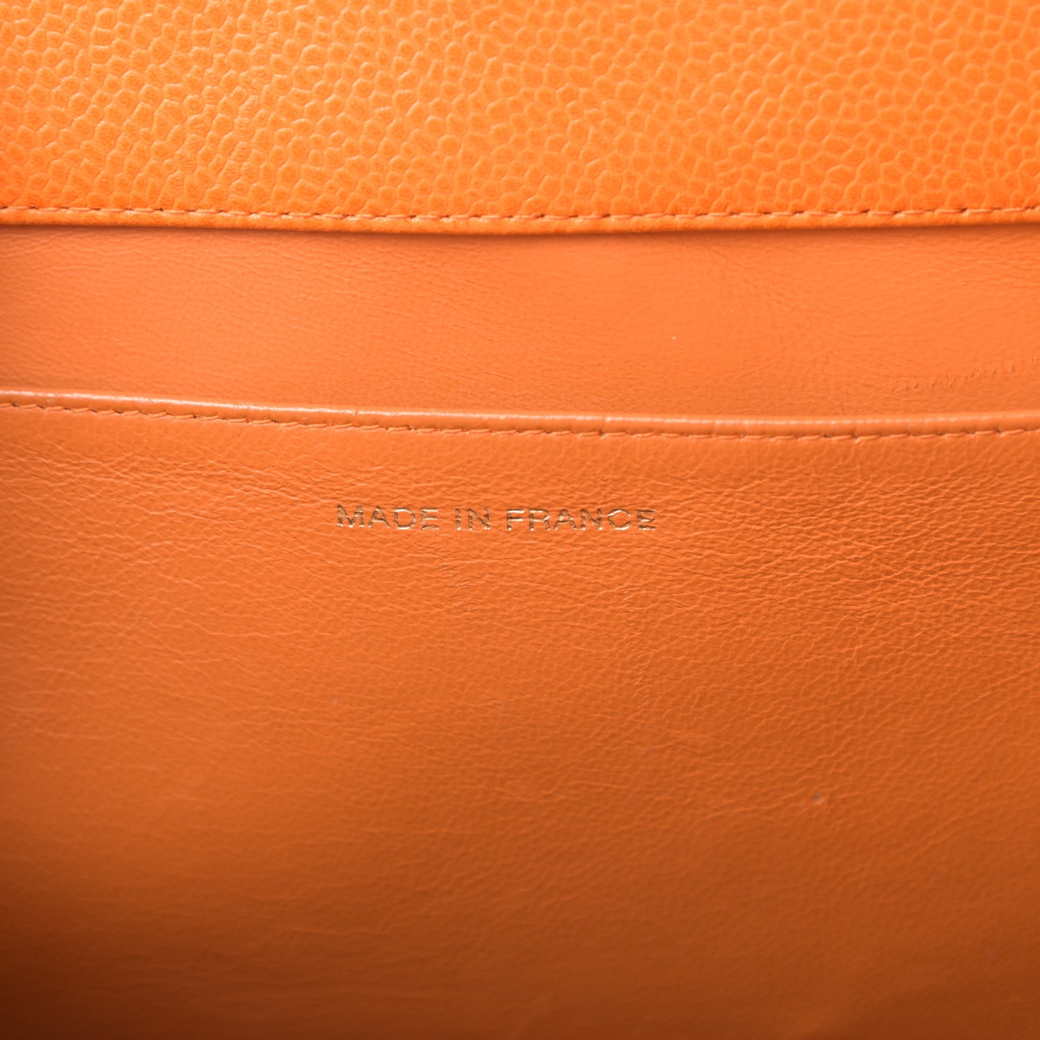 Chanel Caviar Quilted Grand Shopping Tote GST Orange 7 of 19