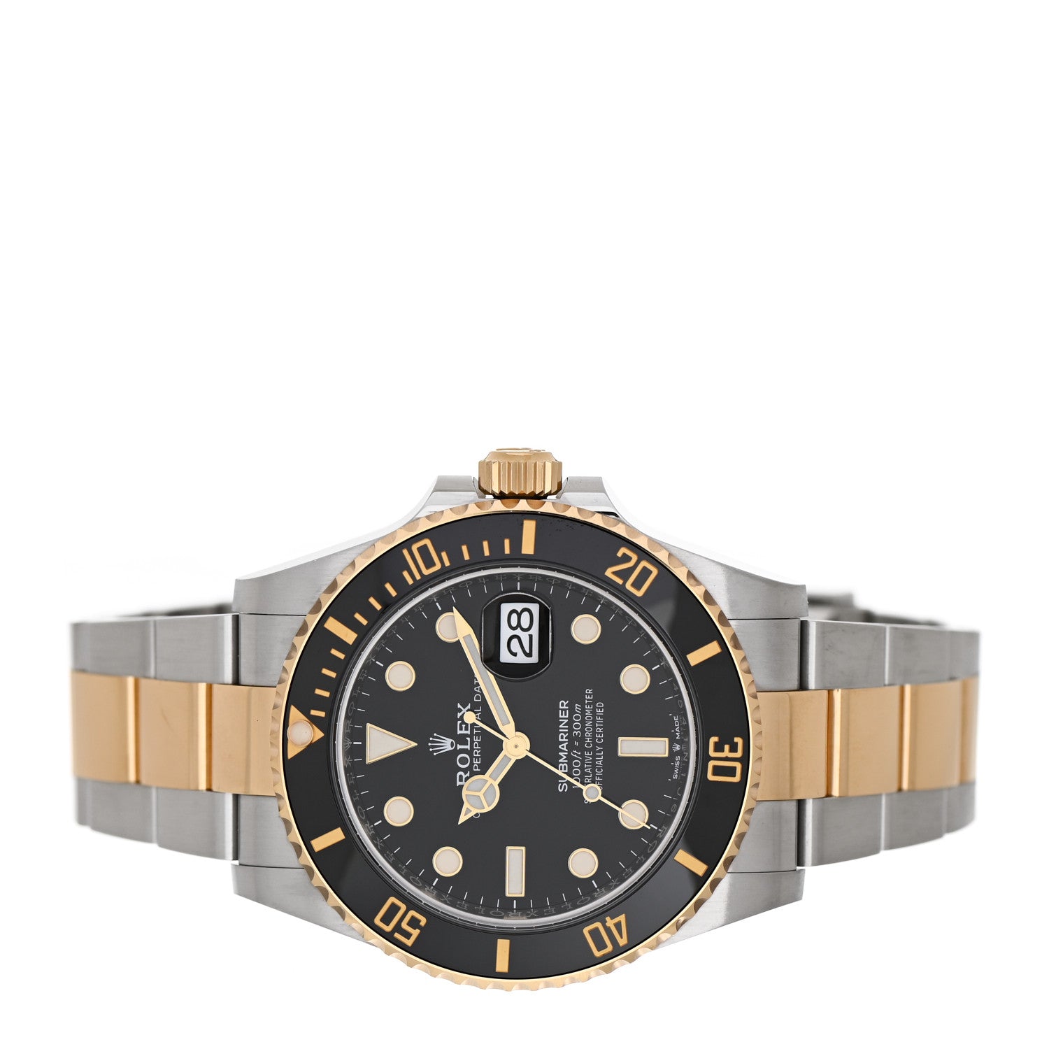 Rolex Stainless Steel 18K Yellow Gold 41mm Submariner Date Watch Black 126613LN 2 of 5