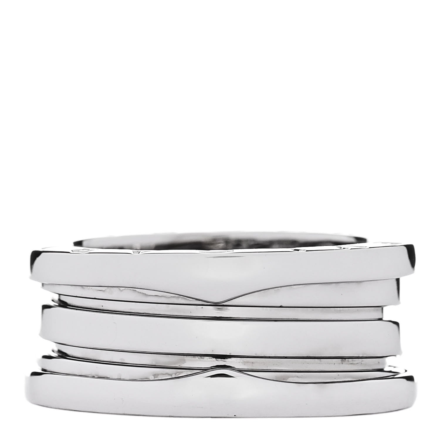 Bulgari 18K White Gold B.Zero1 Three-Band Ring 53 6.25 1 of 4