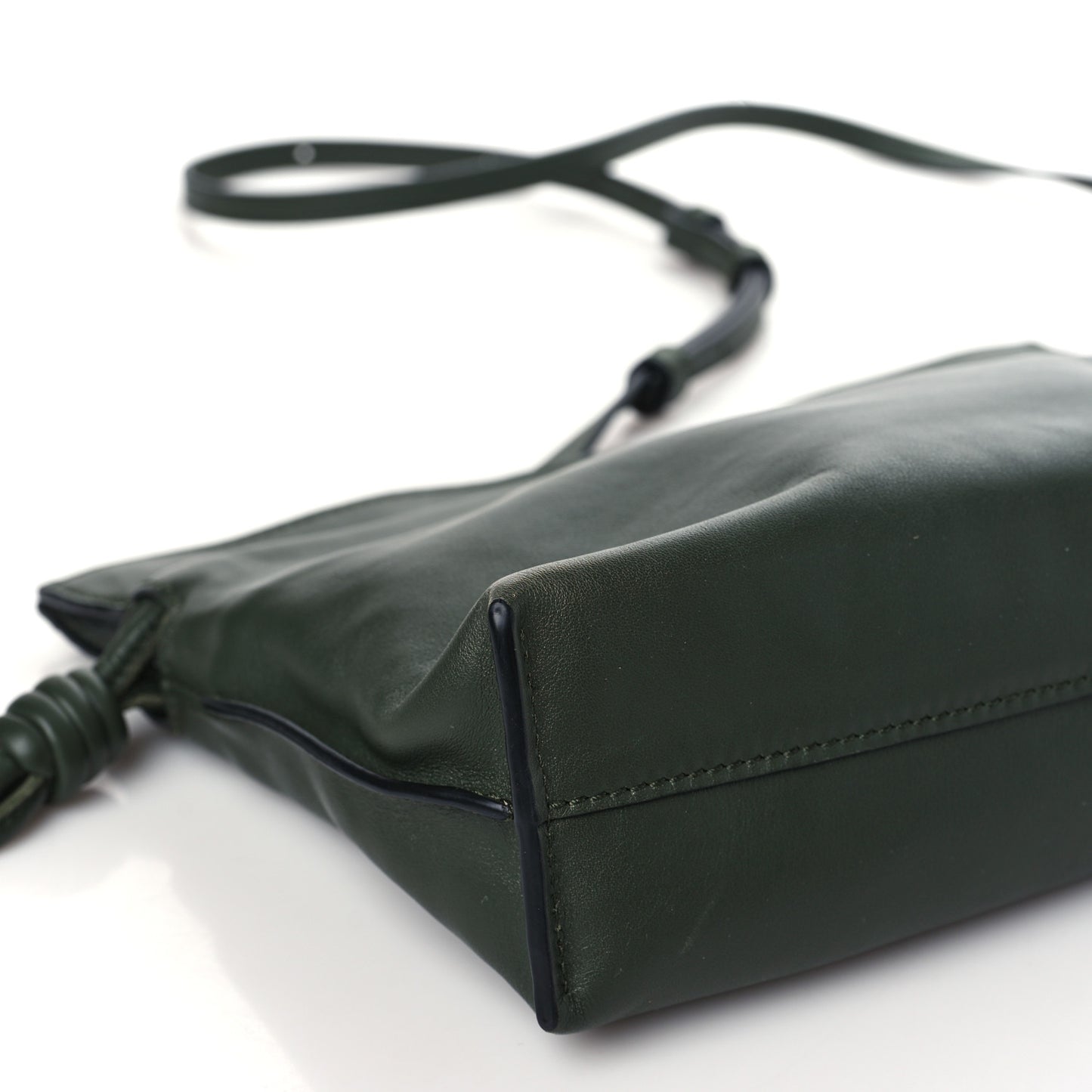Calfskin Mini Flamenco Knot Bag Khaki