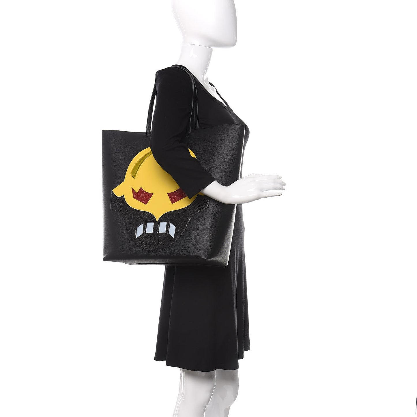 Faux Leather Superstellaheroes Tote Canary Black