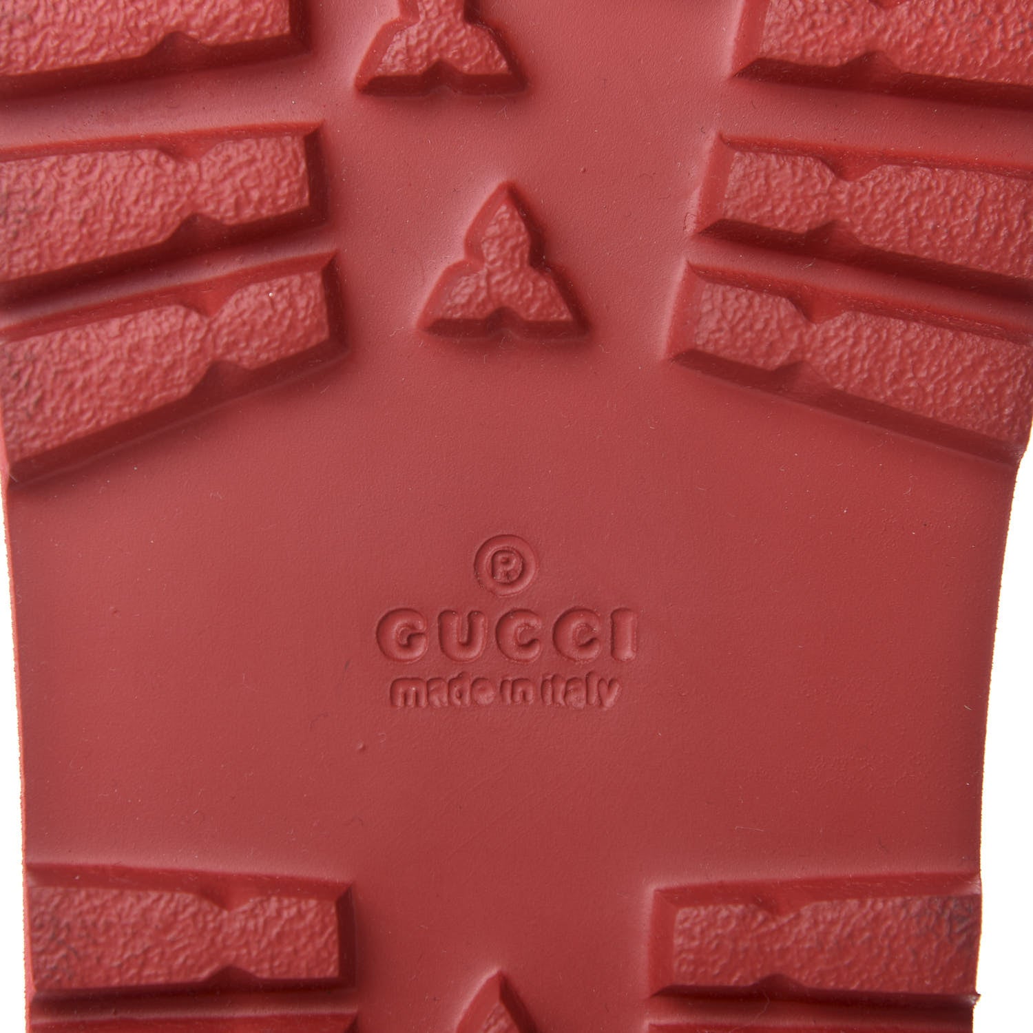 Gucci Calfskin Rubber GucciGhost Hamlet Skull Mens Lug Sole Slide Sandals 7 Hibiscus Red Blue Agata 8 of 9