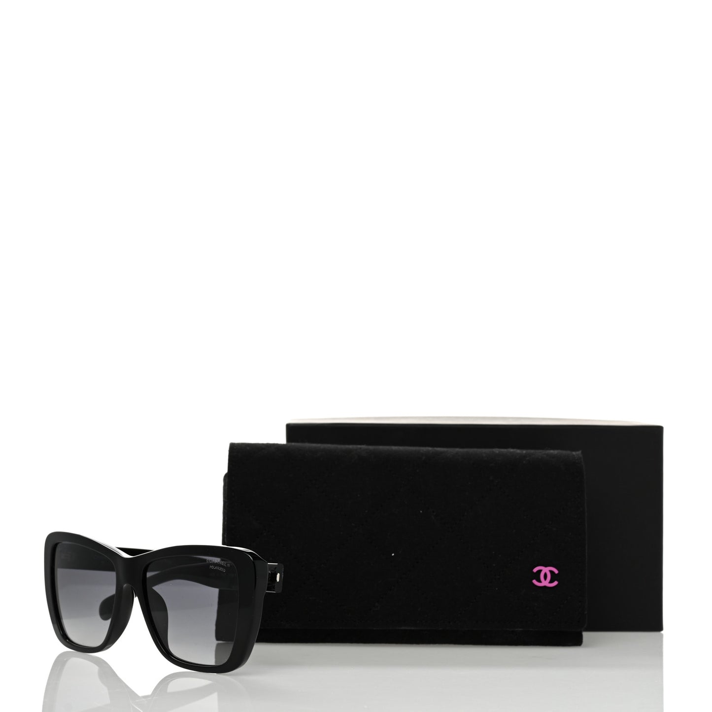 Acetate Polarized Butterfly Sunglasses 71548A Black