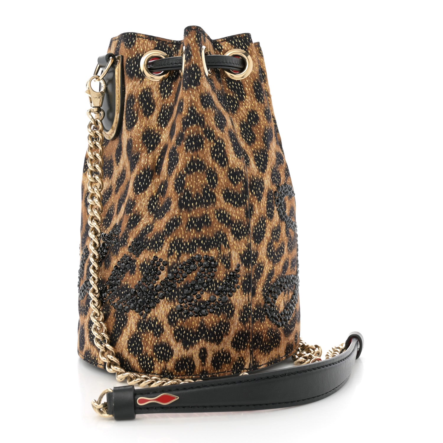 Christian Louboutin Leopard Print Marie Jane Bucket Brown 3 of 10