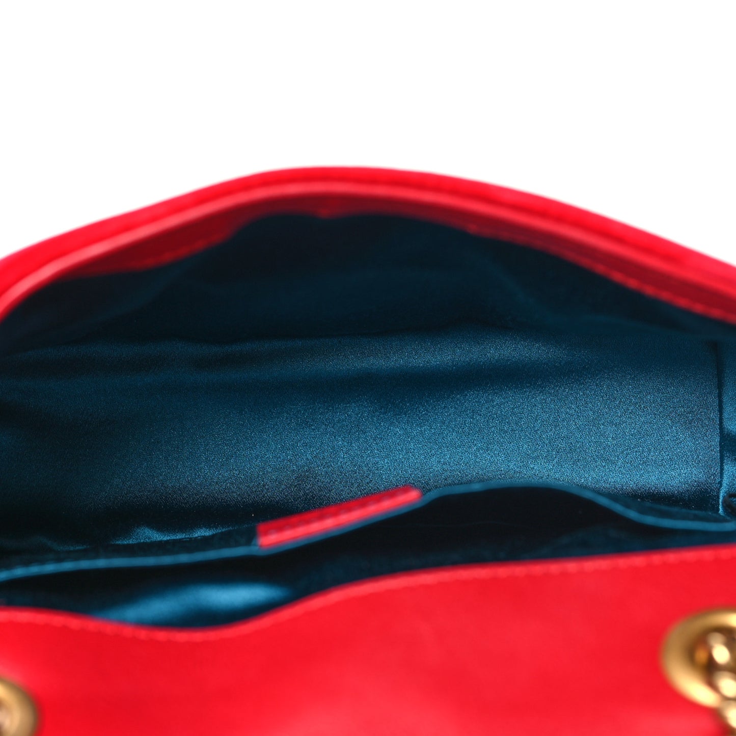 Velvet Matelasse Mini GG Marmont Shoulder Bag Hibiscus Red