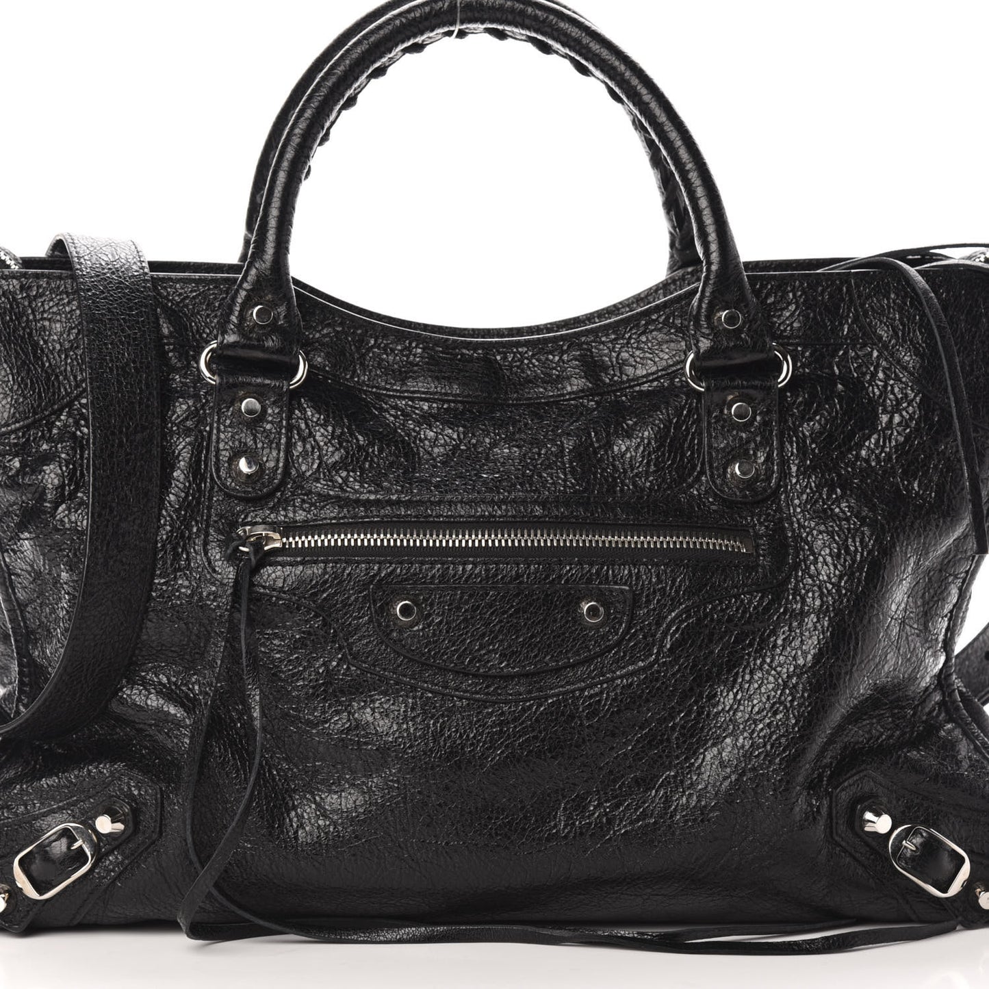 Agneau Classic Silver Hardware City Black