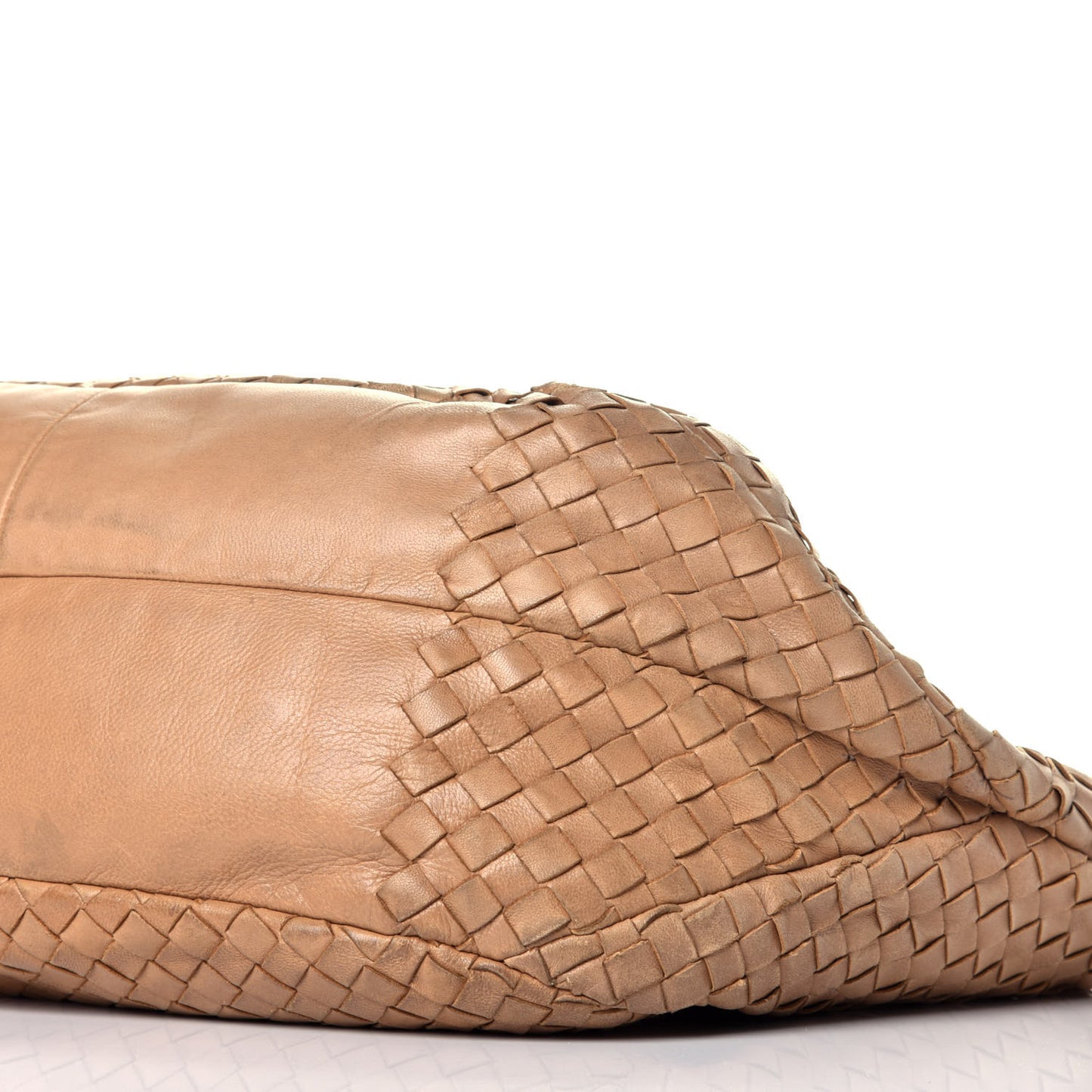 Nappa Intrecciato Medium Campana Hobo Camel