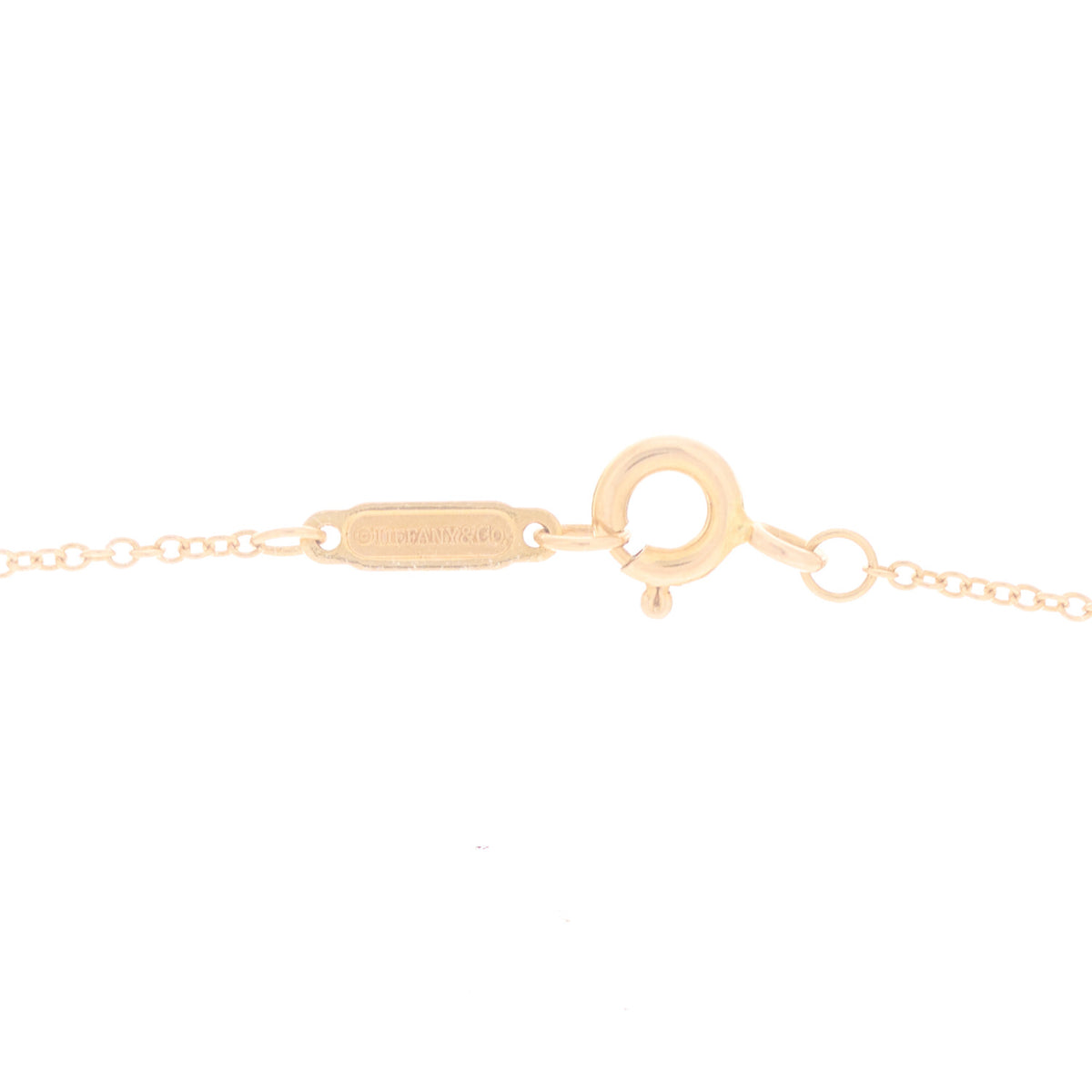 Tiffany 18K Rose Gold Diamond Atlas Bar Pendant Necklace 4 of 5