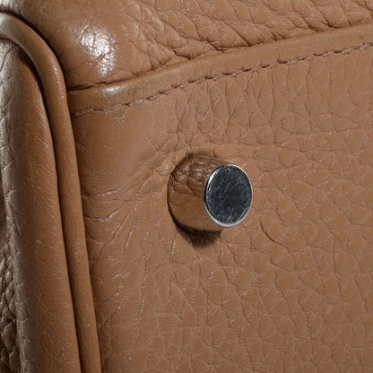 Hermes Taurillon Clemence Kelly Retourne 40 Tabac Camel 2 of 19