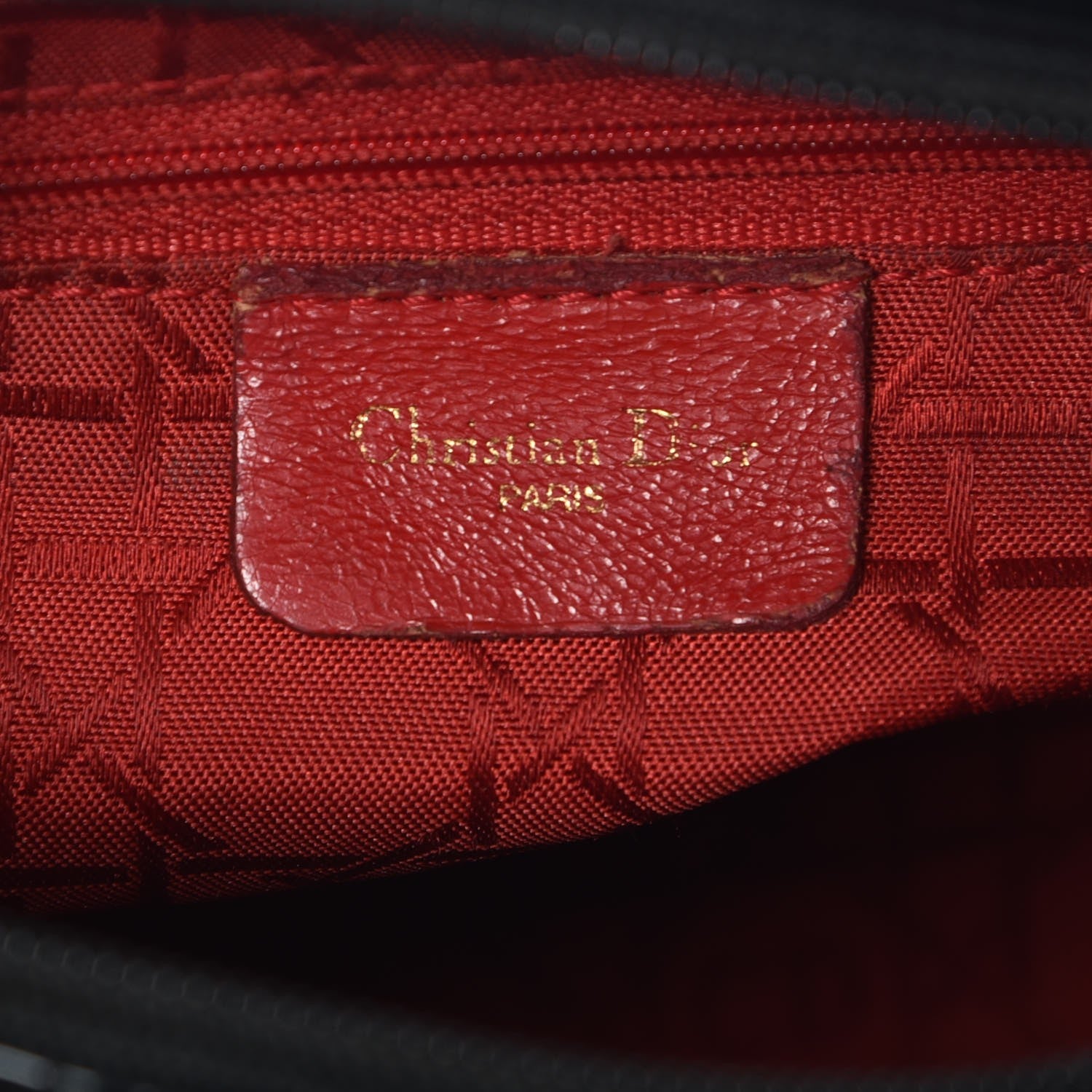 Christian Dior Vintage Patent Medium Lady Dior Black 6 of 13