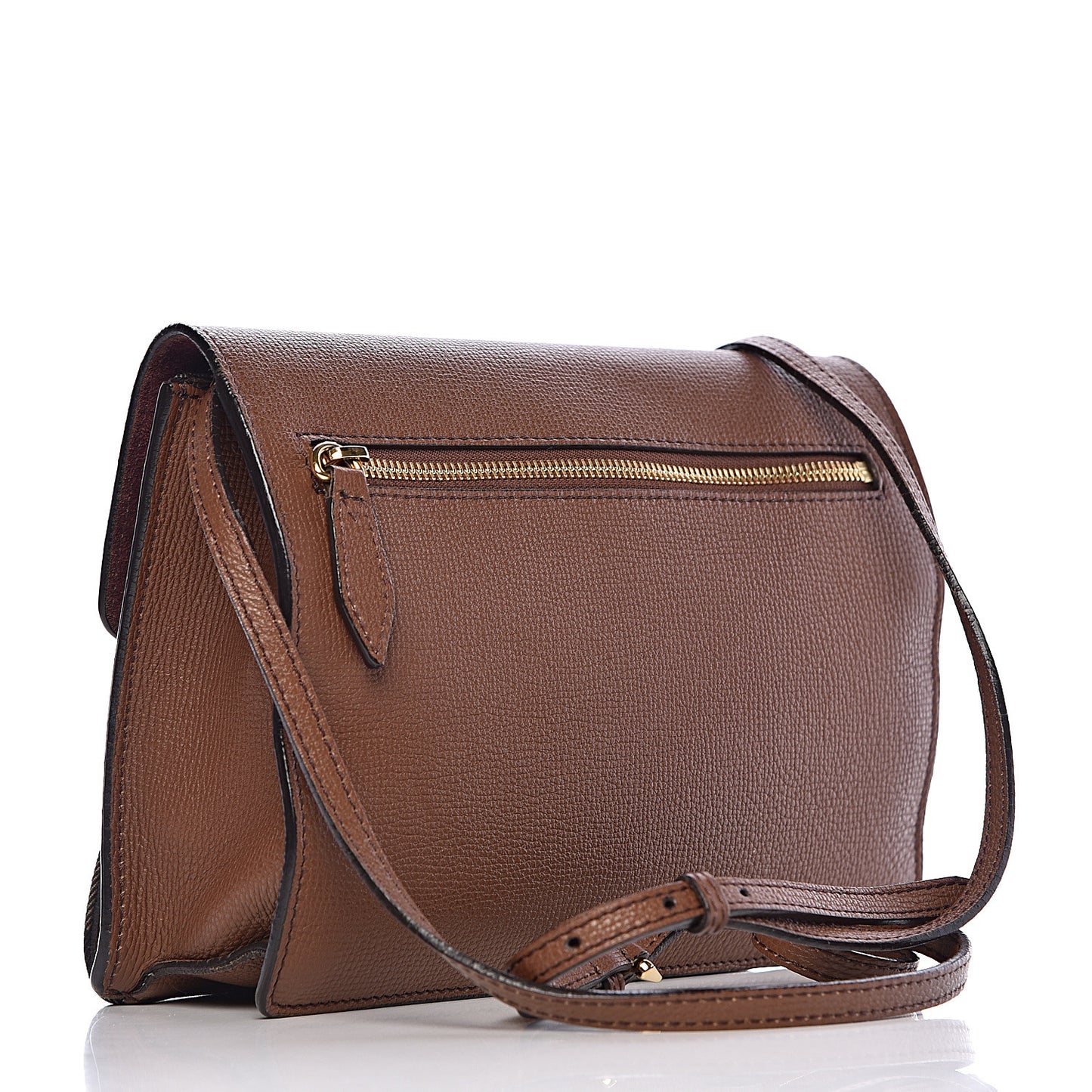 Derby Calfskin House Check Small Macken Crossbody Bag Tan