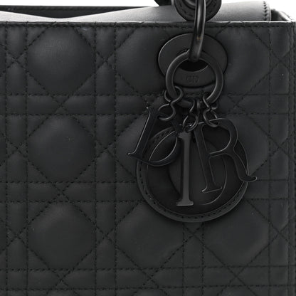 Christian Dior Ultra Matte Calfskin Cannage Medium Lady Dior Black 8 of 12