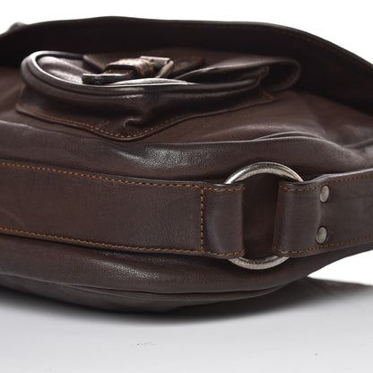 Christian Dior Calfskin Gaucho Double Saddle Bag Brown 12 of 13