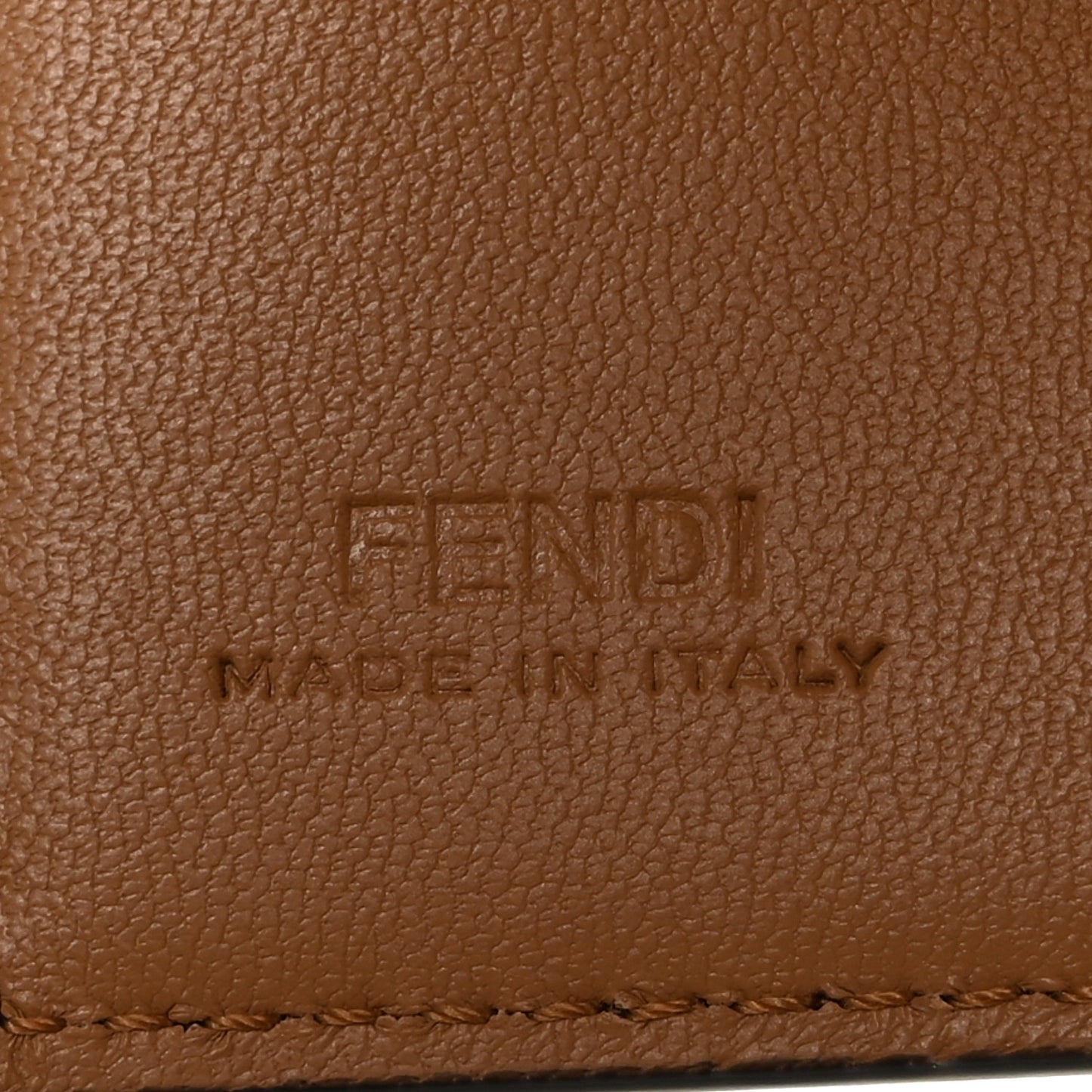 Nappa Matisse FF Diagonal Embossed Micro Tri-Fold Wallet Miele Scuro