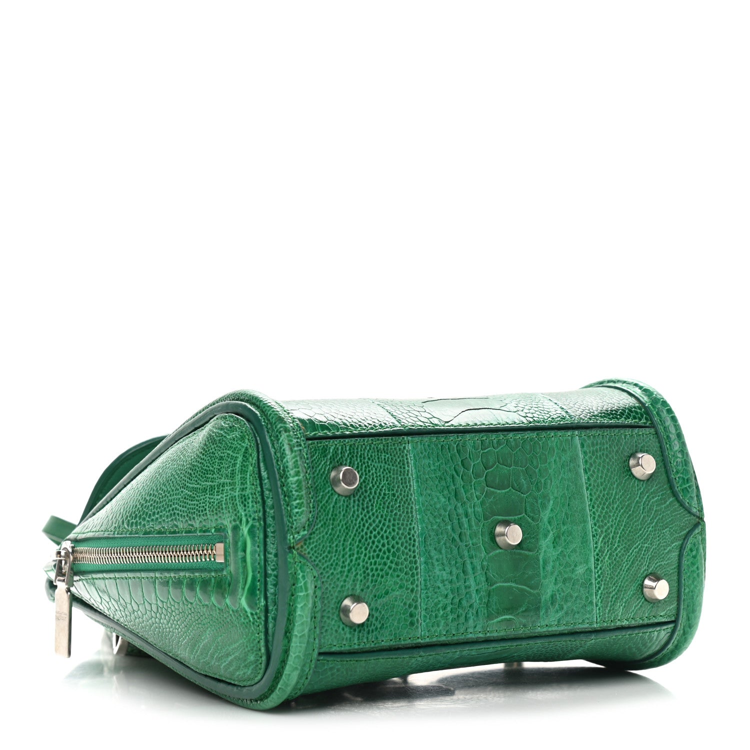 Alexander McQueen Calfskin Crocodile Embossed Mini Heroine Bag Green 3 of 17