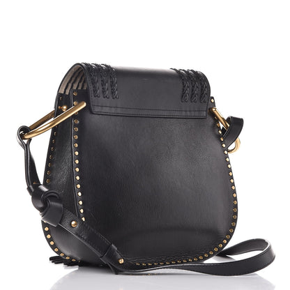 Chloe Calfskin Braided Medium Hudson Shoulder Bag Black 3 of 9
