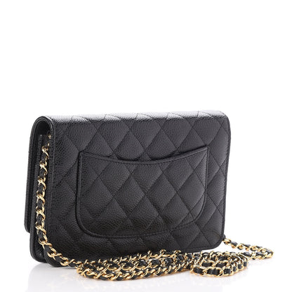 Chanel Caviar Quilted Wallet On Chain WOC Black 3 of 9