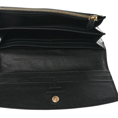 Burberry Calfskin House Check Porter Continental Wallet Black 5 of 11