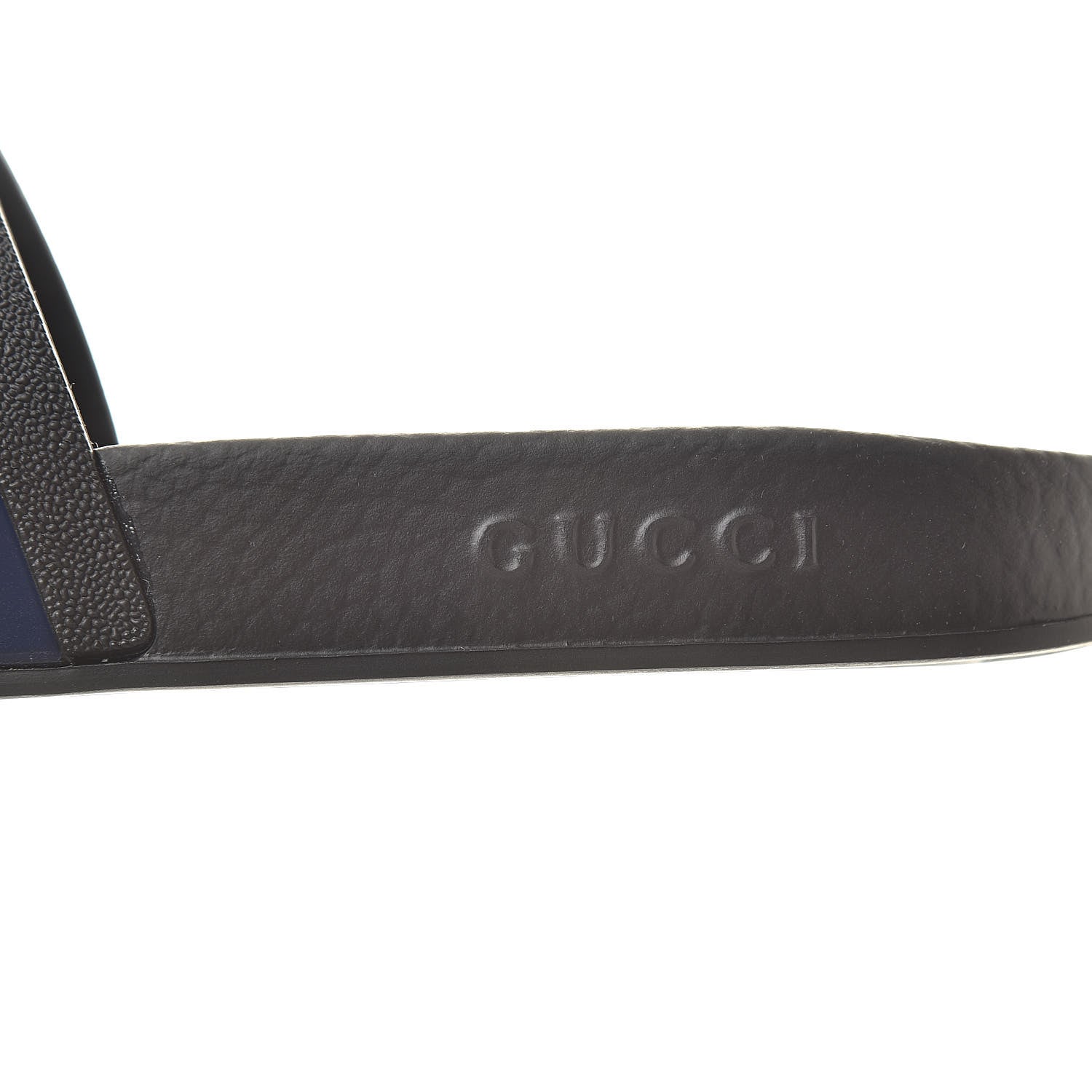 Gucci Rubber Web Mens Pool Slide Sandals 6 Black Mystic White Hibiscus Red Marine 7 of 8