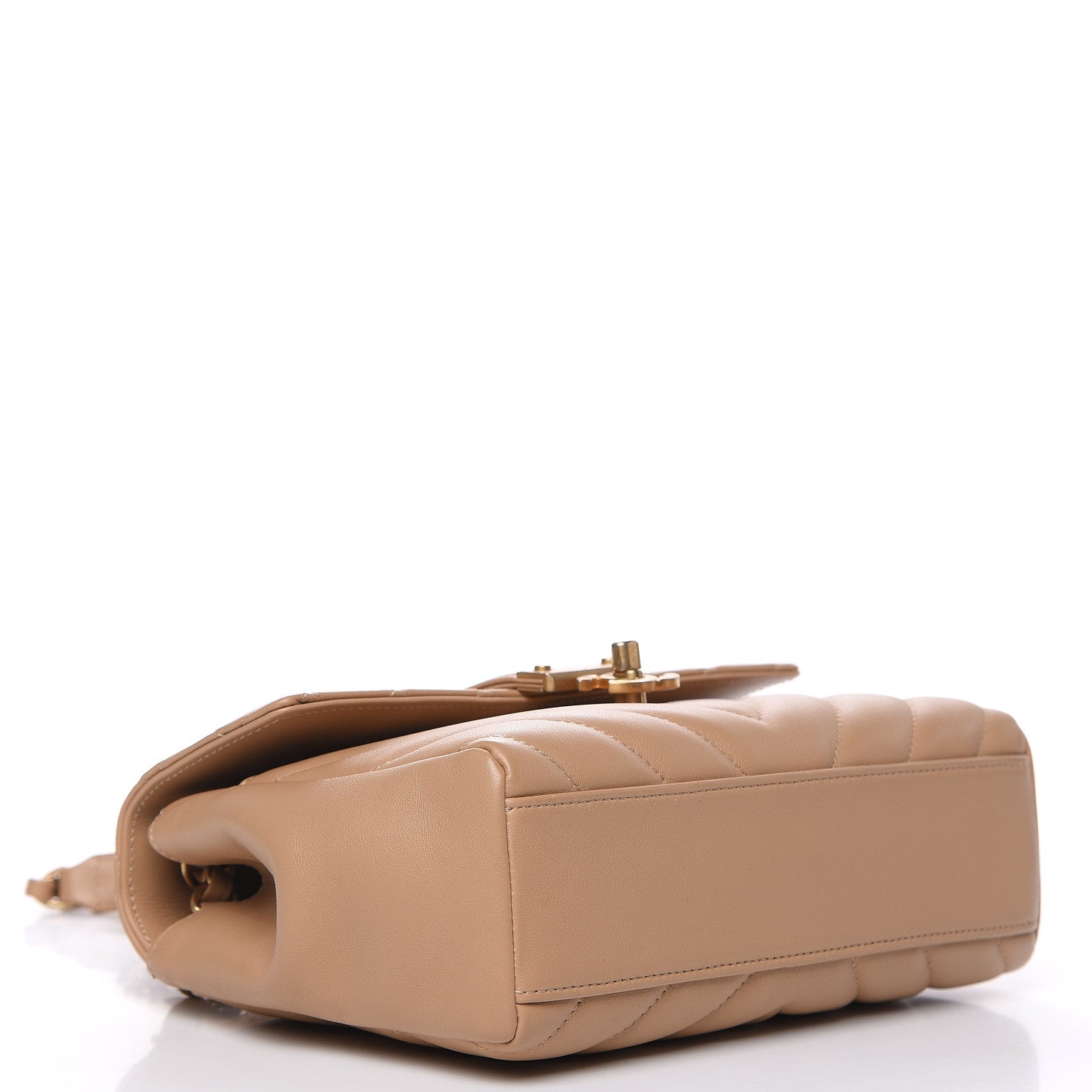 Chanel Calfskin Quilted Chevron In The City Bag Beige 4 of 11