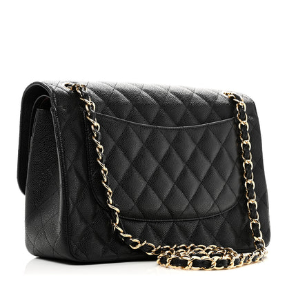 Chanel Caviar Quilted Jumbo Double Flap Black 3 of 10