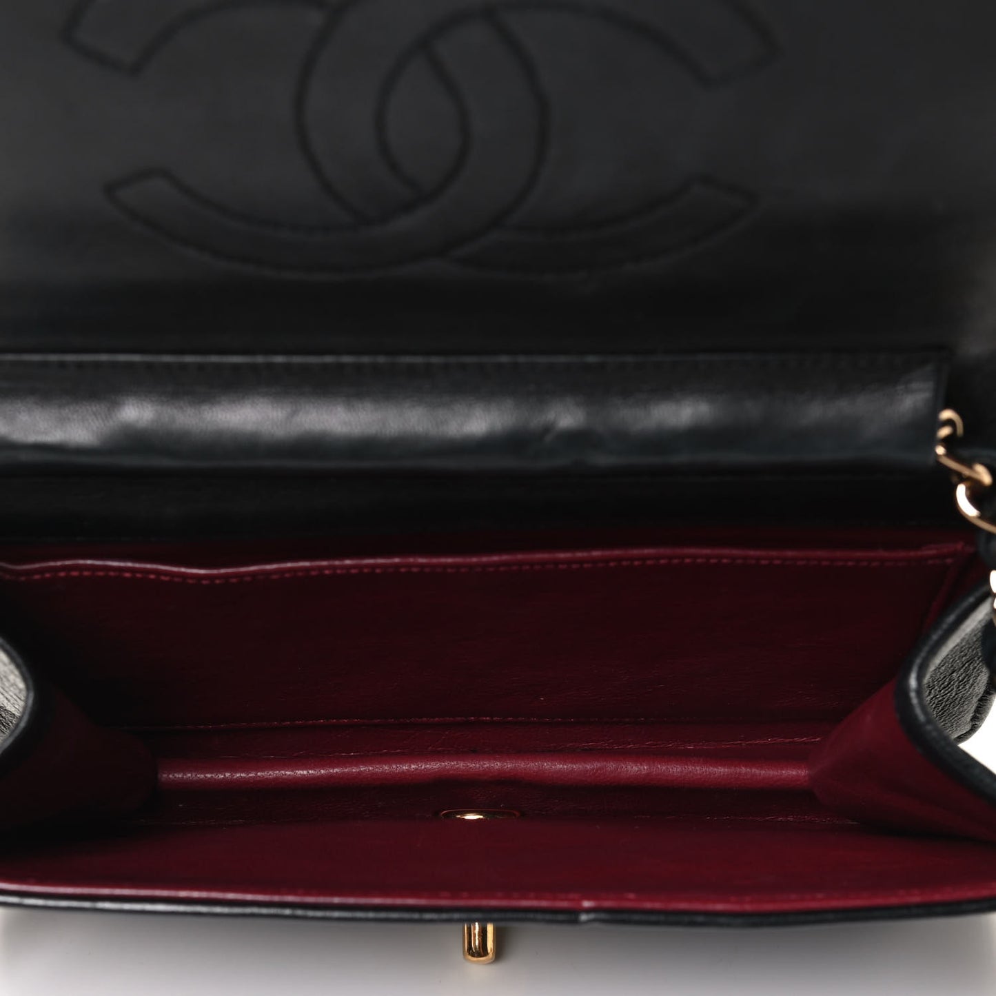 Lambskin Quilted Mini Flap Black