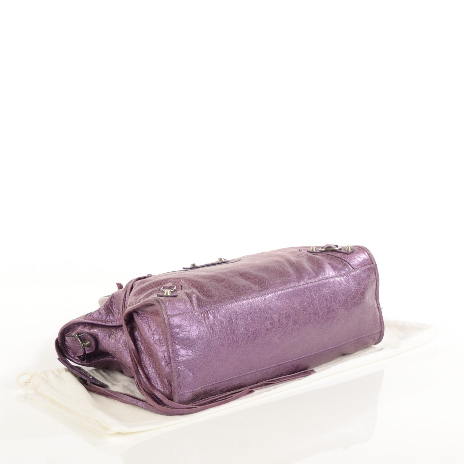 Balenciaga Agneau Classic Hardware City Metallic Purple 4 of 14