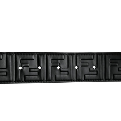 Fendi Calfskin F is Fendi FF 1974 Embossed Belt 80/32 Black 6 of 6