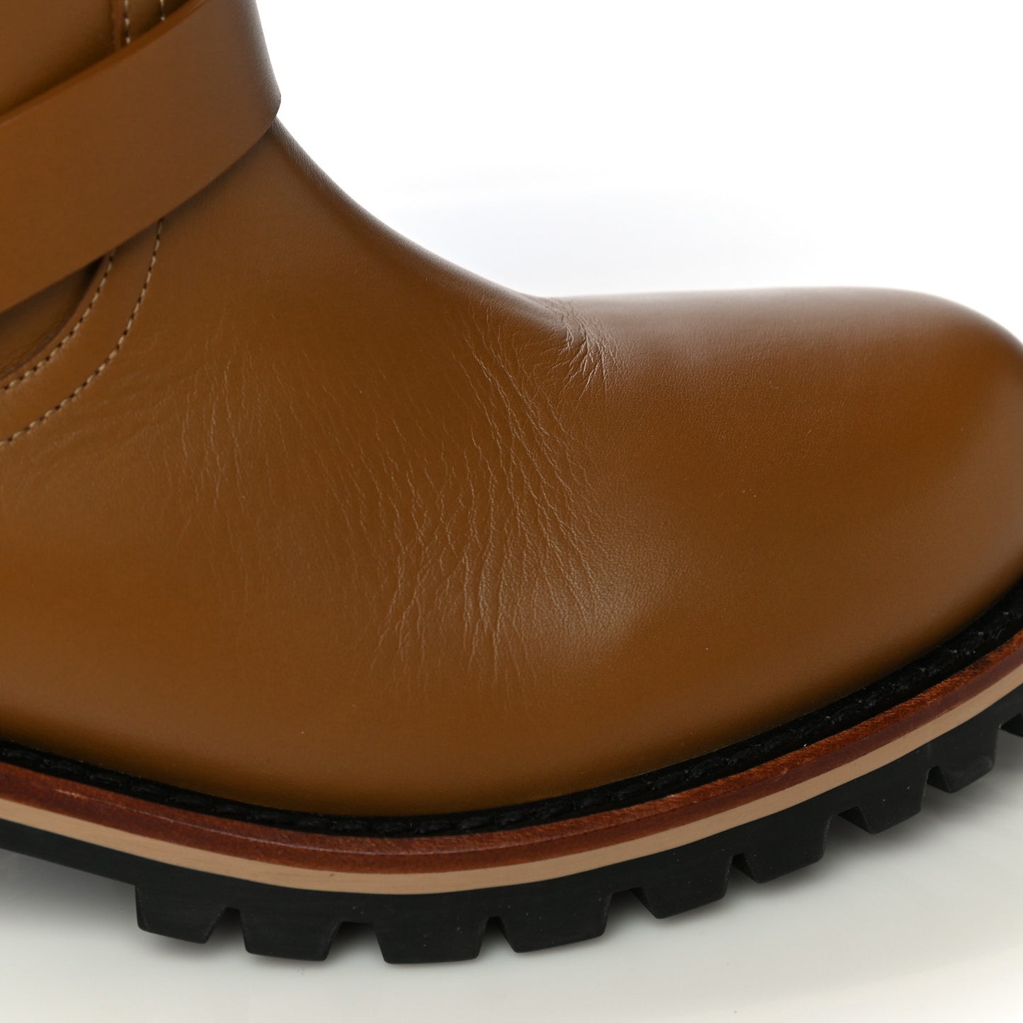 Calfskin Embossed Dior Quest 35mm Biker Boots 39 Natural