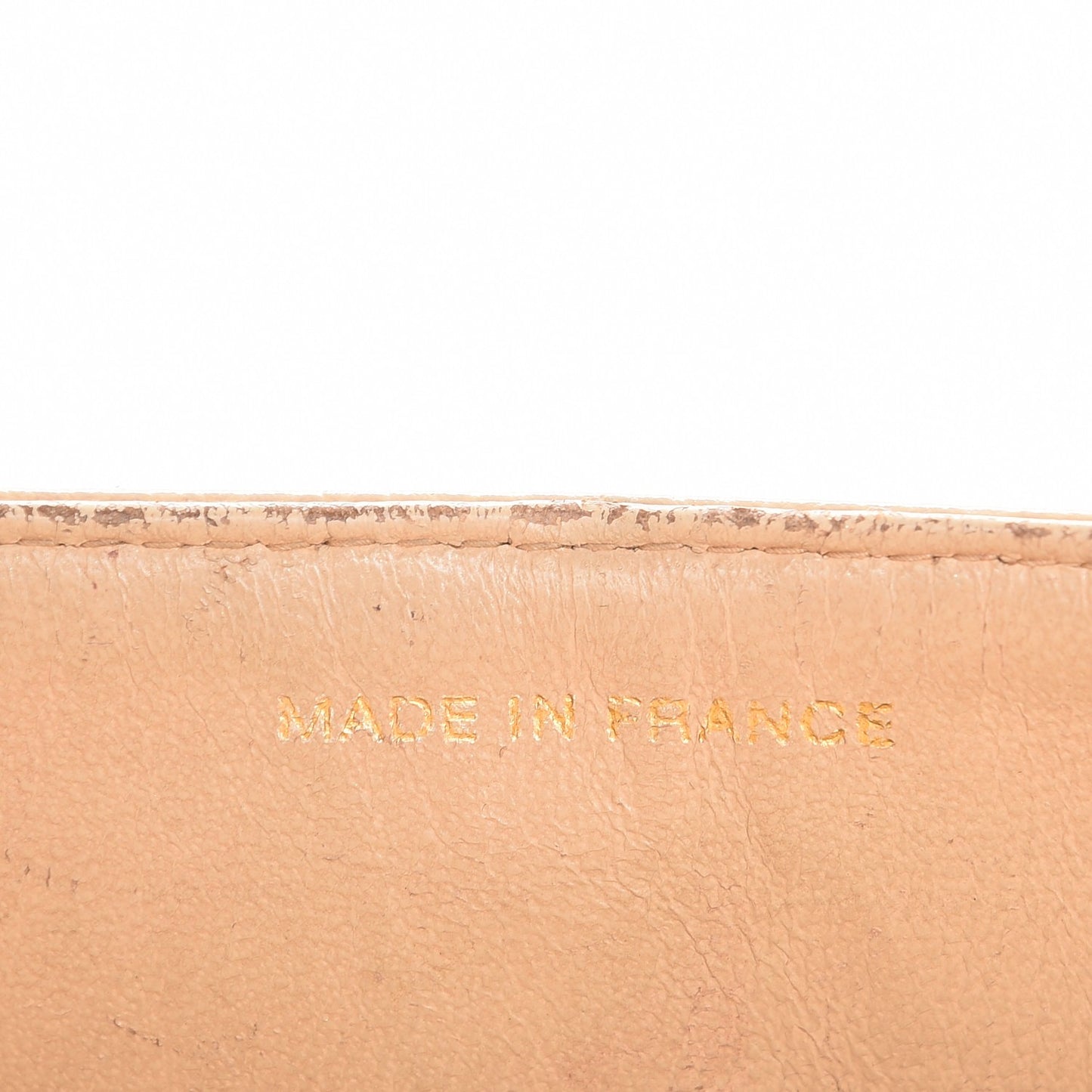 Caviar Quilted Small Double Flap Beige