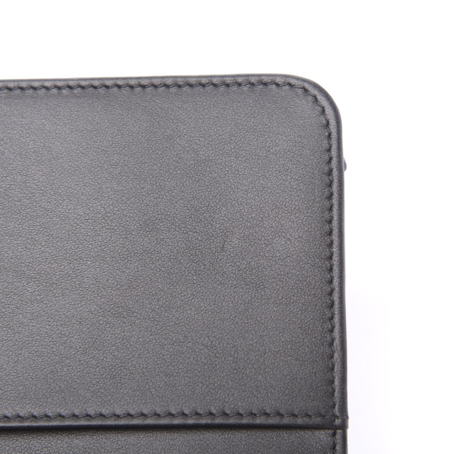 Goatskin Camellia Embossed Wallet On Chain WOC Grey