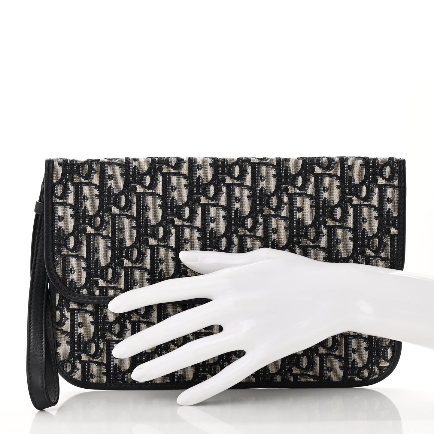 Oblique Flap Pouch Clutch Blue