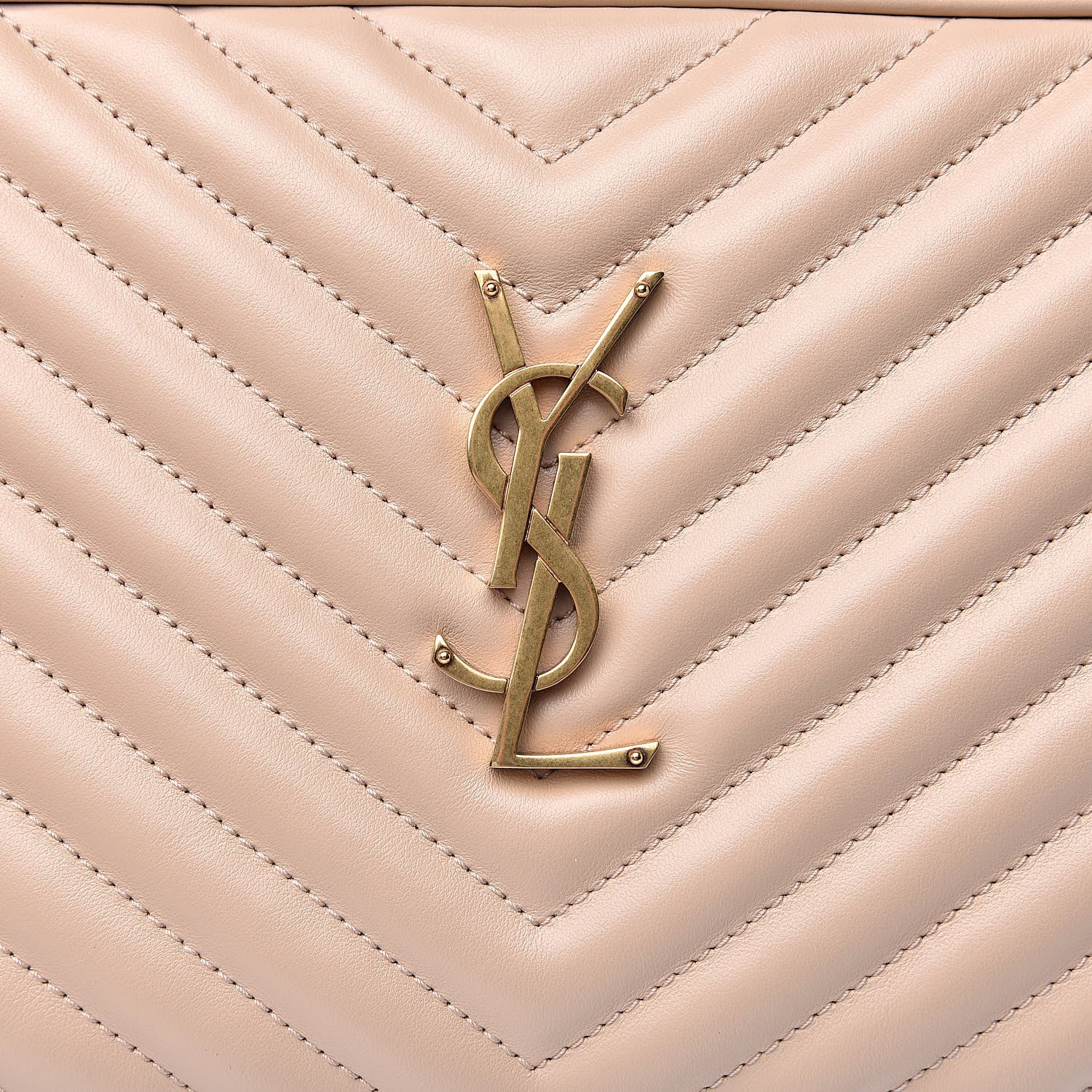 Saint Laurent Calfskin Matelasse Monogram Lou Camera Bag Nude Powder 10 of 10