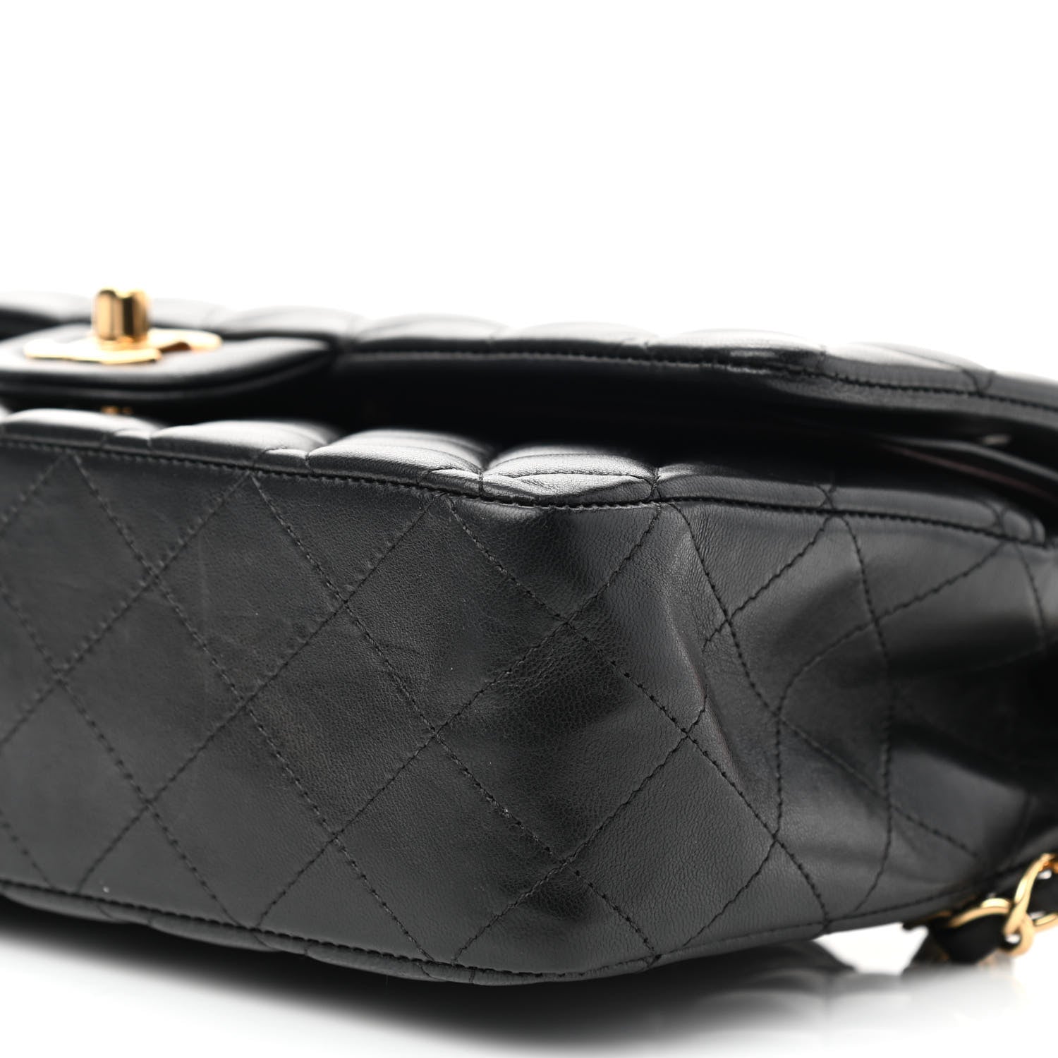 Chanel Lambskin Quilted Medium Double Flap Black 8 of 8