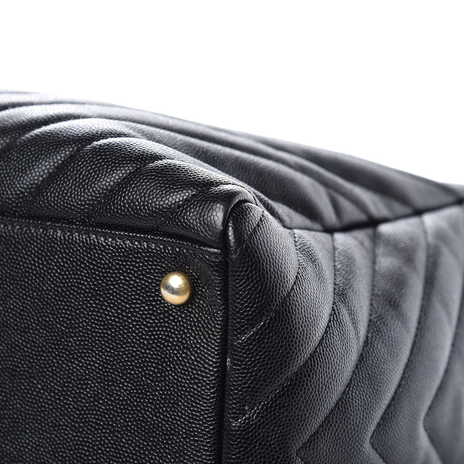 Chanel Caviar Chevron Quilted Coco Handle Shopping Tote Black 11 of 13