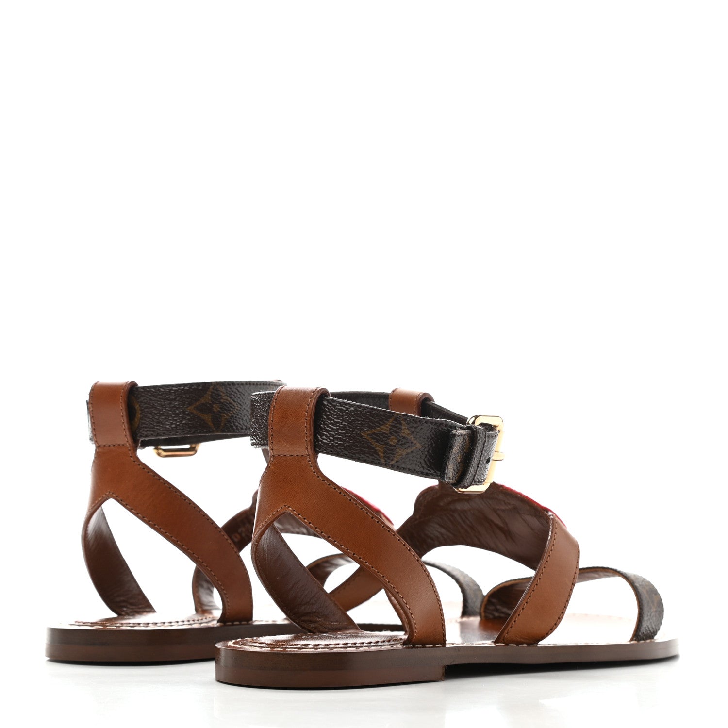Louis Vuitton Monogram Game On Playful Flat Sandals 38 Brown 4 of 8