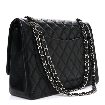 Chanel Lambskin Quilted Maxi Double Flap Black 3 of 11
