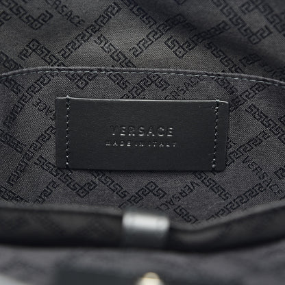 Versace Calfskin Nylon Medusa Lifestyle Tote Black 6 of 9