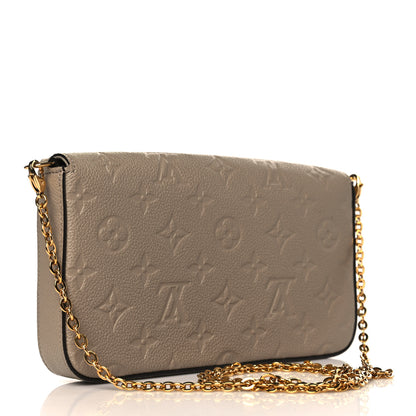 Louis Vuitton Empreinte Pochette Felicie Chain Wallet Tourterelle 2 of 7