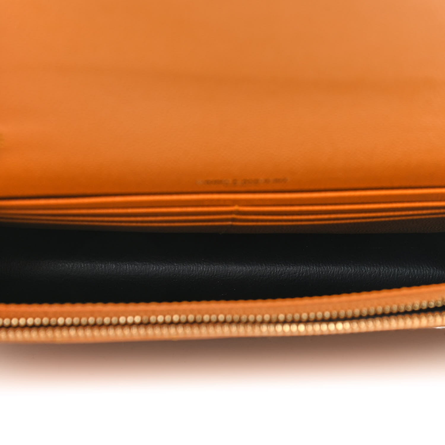 Saint Laurent Grain De Poudre Matelasse Chevron Monogram Envelope Chain Wallet Senape Yellow 5 of 8