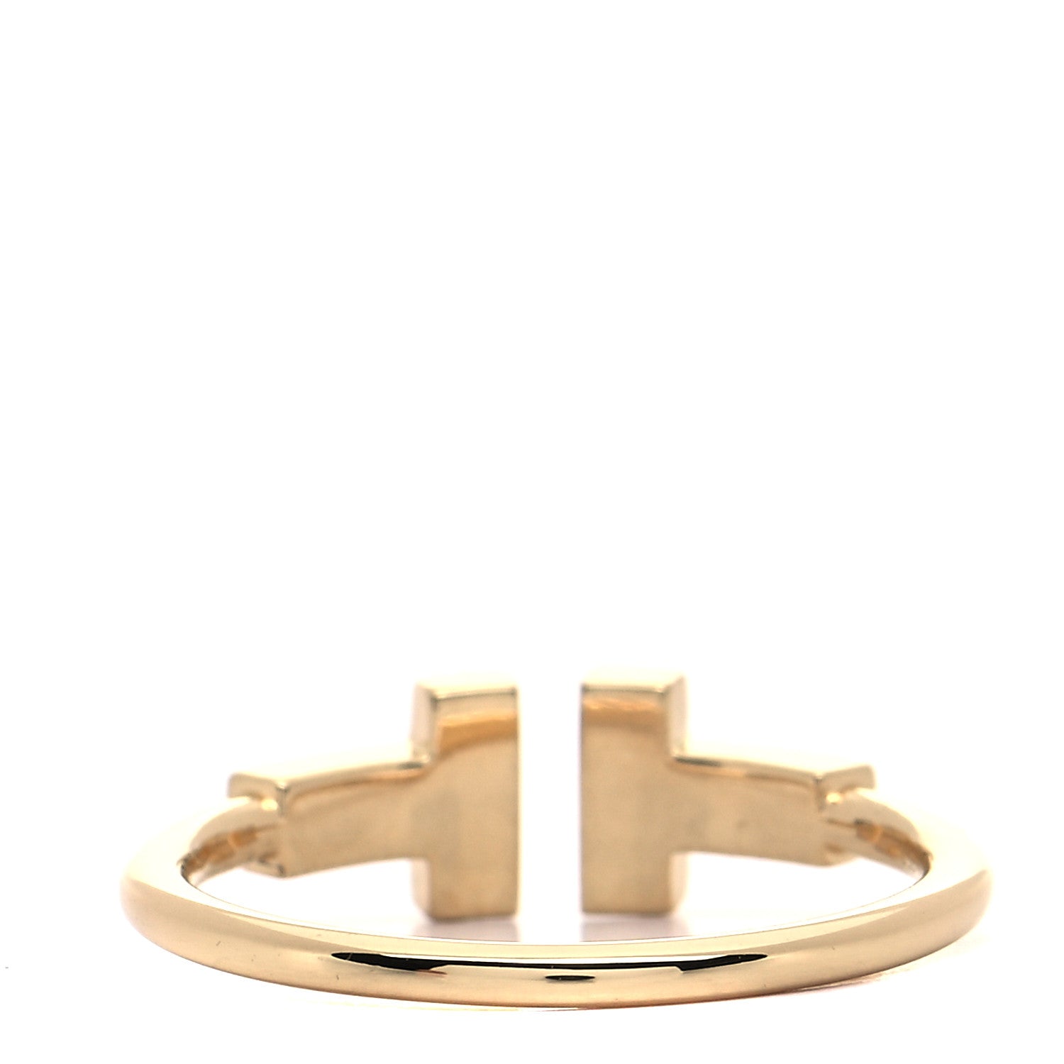 Tiffany 18K Yellow Gold Diamond T Wire Ring 53 6.5 3 of 6